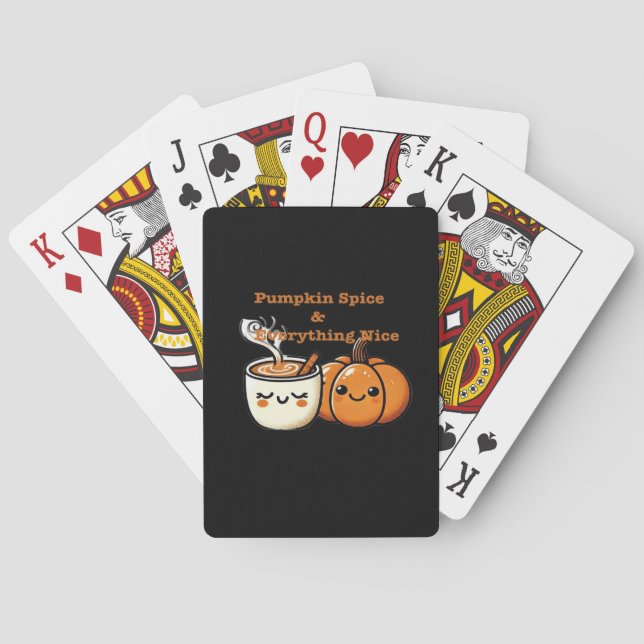 Pumpkin Spice & Allt Nice - höstfall Casinokort (Baksidan)