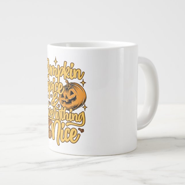 Pumpkin Spice & Allt Nice Mugg Jumbo Mugg (Framsida höger)