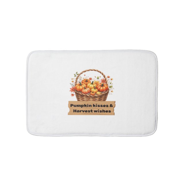 Pumpkin Spice & Allt Nice - Mysigt höstfälla Badrumsmatta (Framsidan)
