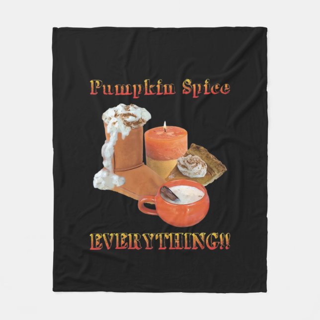Pumpkin Spice Allt Sloth Halloween Fleecefilt (Framsidan)
