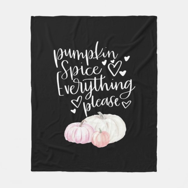 Pumpkin Spice Allt Sloth Halloween Fleecefilt (Framsidan)
