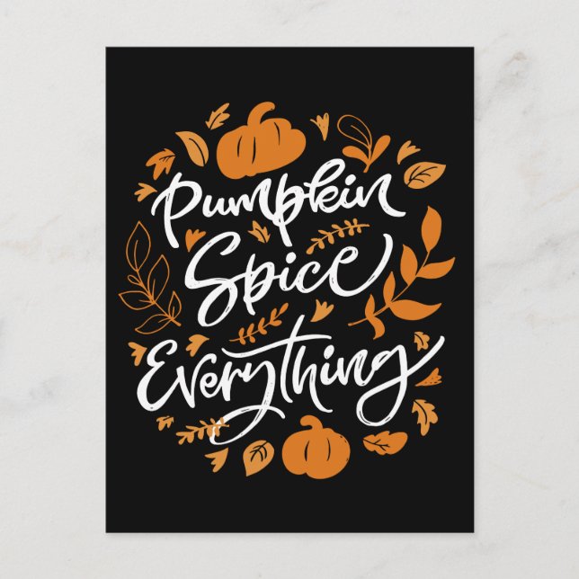 Pumpkin Spice Allt Vykort (Framsida)