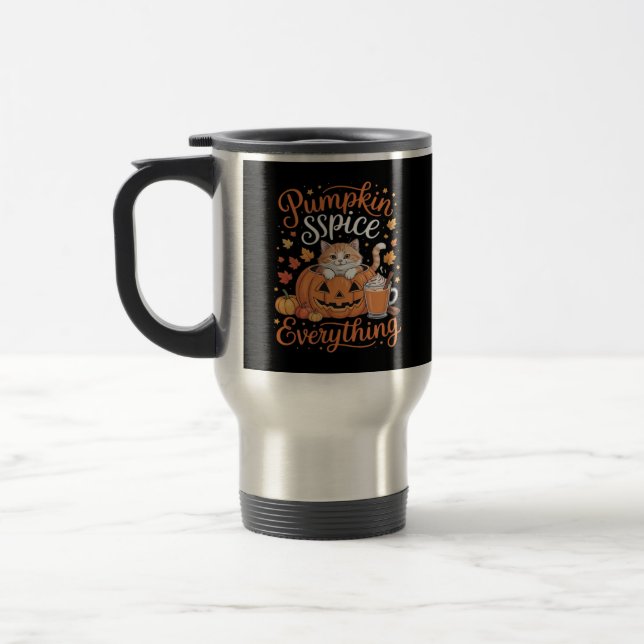 Pumpkin Spice Allting Cat Lover Cute Höstfel Resemugg (Vänster)