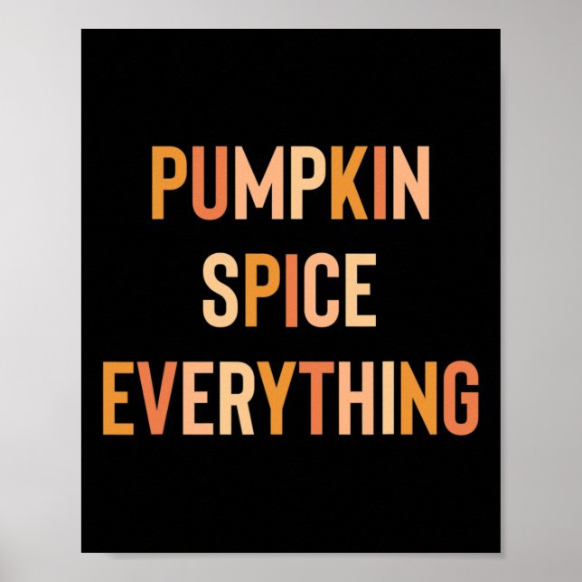 Pumpkin Spice Allting Cute Fall Rainbow Poster (Framsidan)
