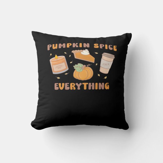 Pumpkin Spice Allting Funny Höst Kudde (Framsida)