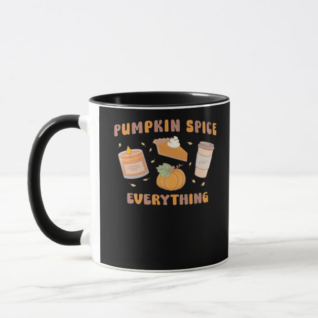 Pumpkin Spice Allting Funny Höst Mugg (Vänster)