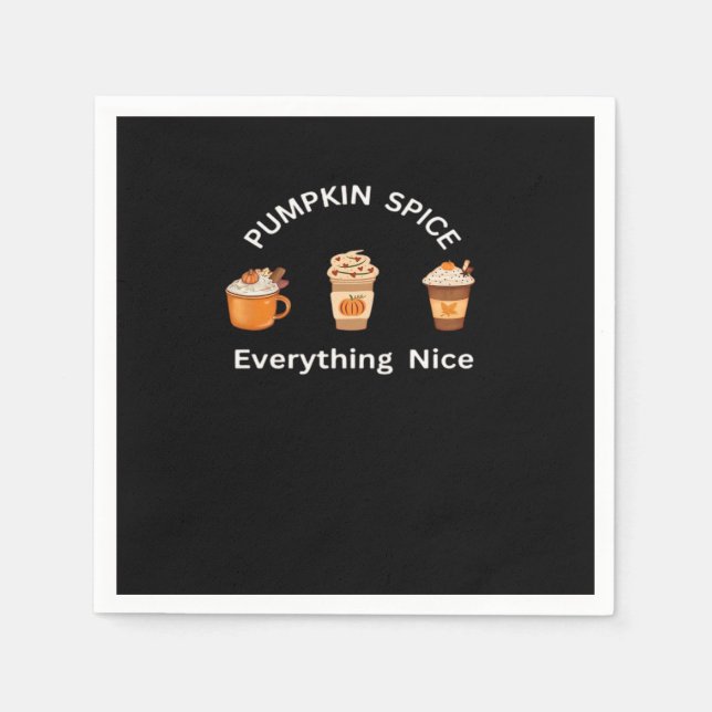 Pumpkin Spice Allting Nice Classic Slogan Funny Pappersservett (Framsidan)