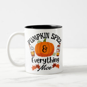 Pumpkin Spice Allting Nice Två-Tonad Mugg