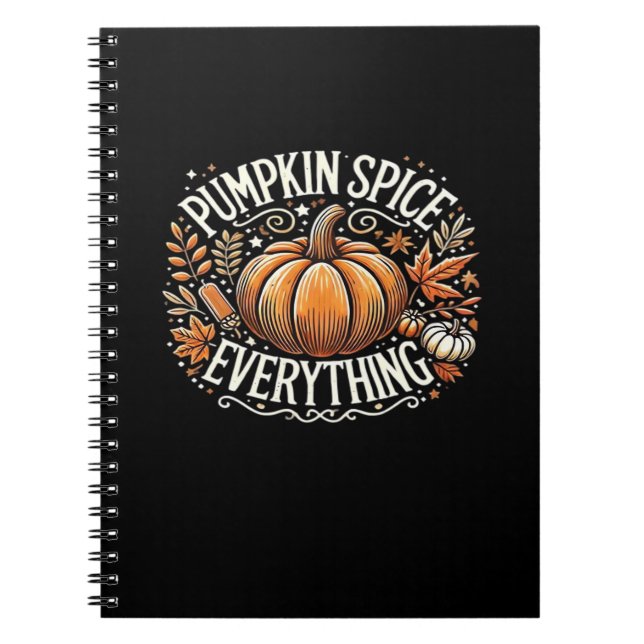 Pumpkin Spice Allting Slogan-citat Anteckningsbok (Framsidan)