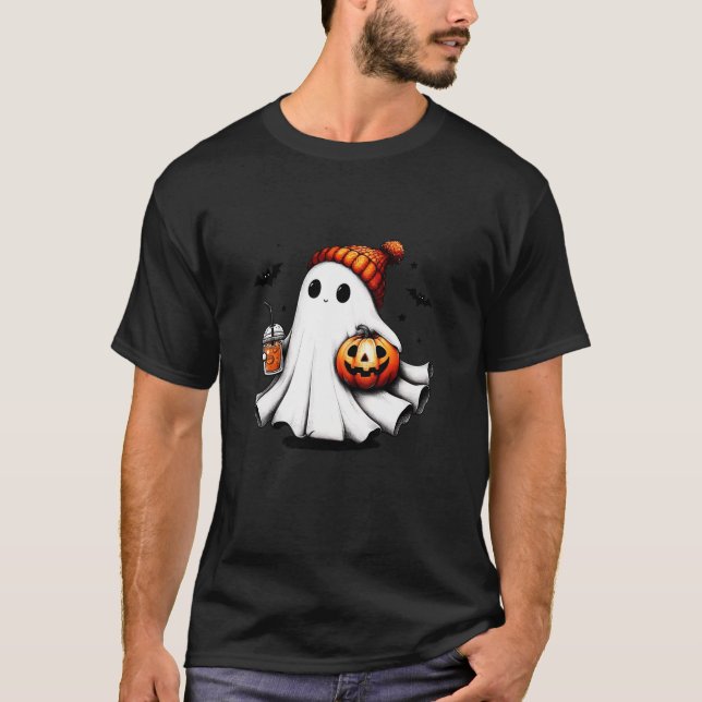 Pumpkin spice älskare Cute spökboujee boo jee Hal T Shirt (Framsida)