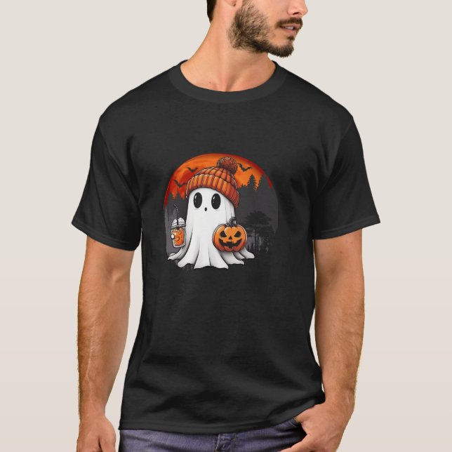 Pumpkin spice älskare Cute spökboujee boo jee Hal T Shirt (Framsida)
