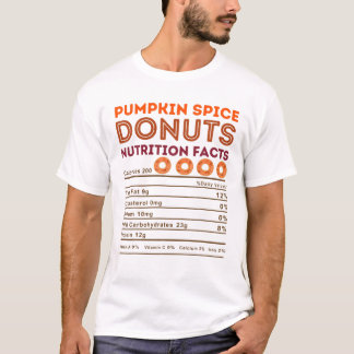 Pumpkin Spice Älskare Donut Älskare Funny Food Nut T Shirt