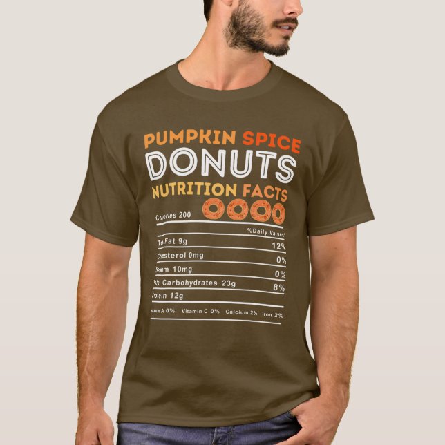 Pumpkin Spice Älskare Donut Älskare Funny Food Nut T Shirt (Framsida)
