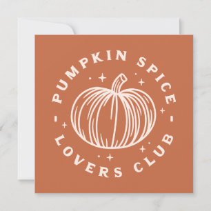 Pumpkin Spice Älskare Klubb Kort