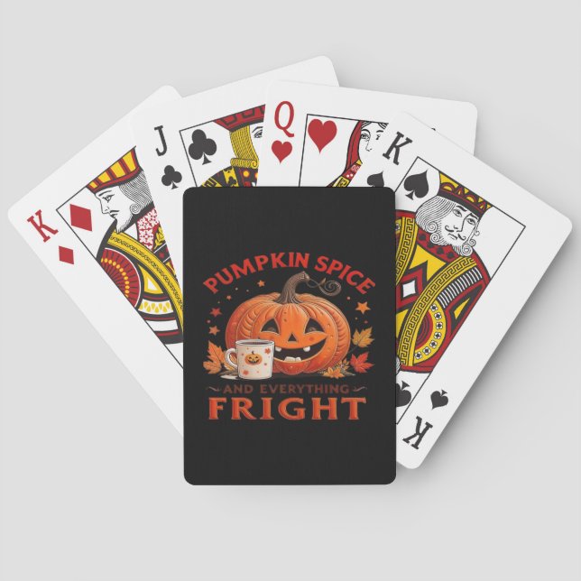 Pumpkin Spice and All Fright Halloween Desi Casinokort (Baksidan)