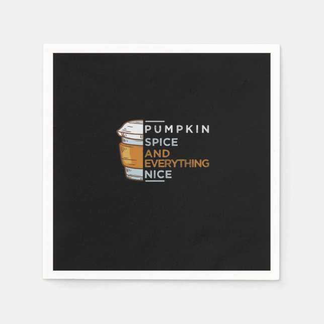Pumpkin Spice and All Nice Cute Pumpkin Gra Pappersservett (Framsidan)