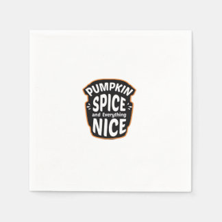 Pumpkin Spice and All Nice Cute Pumpkin Gra Pappersservett