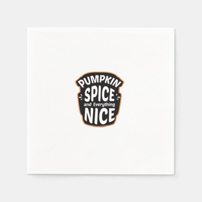 Pumpkin Spice and All Nice Cute Pumpkin Gra Pappersservett (Framsidan)