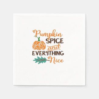 Pumpkin Spice and All Nice - Cute Pumpkins Pappersservett