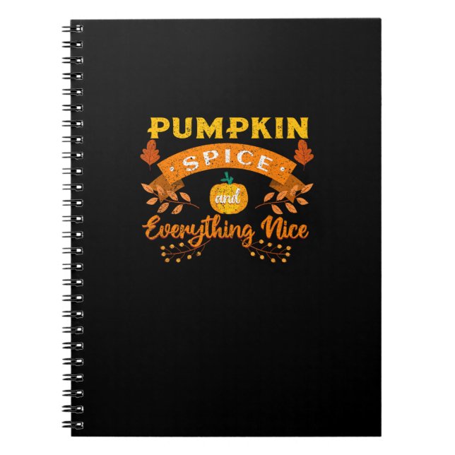 Pumpkin Spice and All Nice Fall Coffee Latt Anteckningsbok (Framsidan)