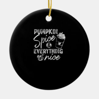 Pumpkin Spice and All Nice Fall Coffee Latt Julgransprydnad Keramik
