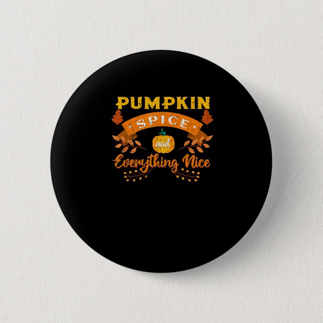Pumpkin Spice and All Nice Fall Coffee Latt Knapp (Framsida)