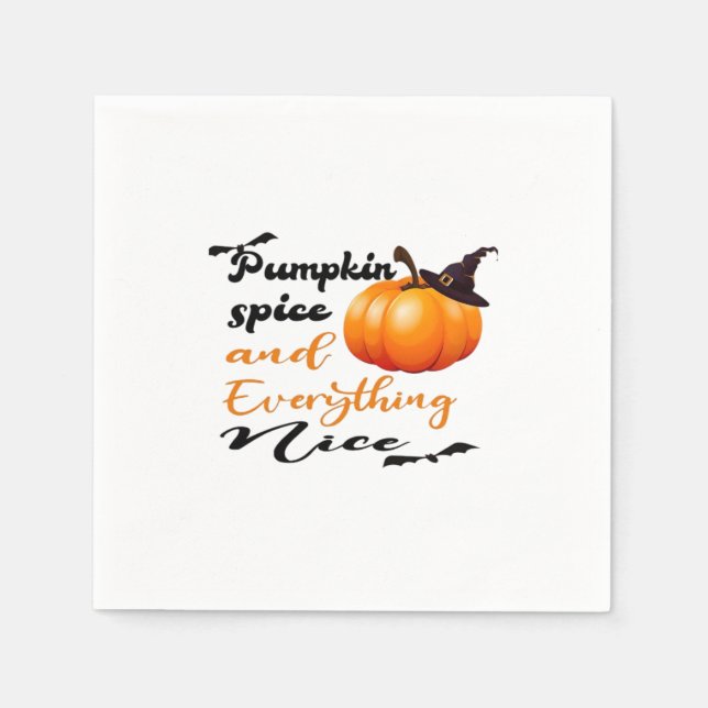 Pumpkin Spice and All Nice Fall Halloween G Pappersservett (Framsidan)