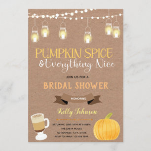 Pumpkin Spice and All Nice-inbjudan Inbjudningar