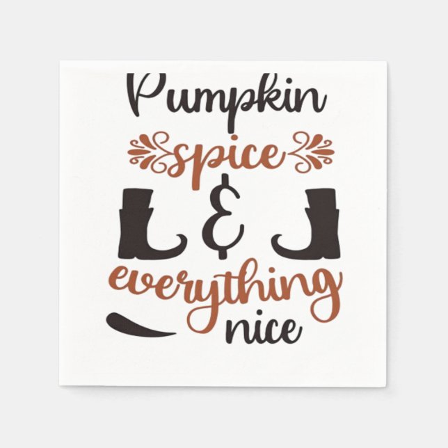 Pumpkin Spice and All Nice - Lårhösten D Pappersservett (Framsidan)