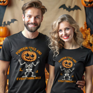 Pumpkin Spice and All Nice Pumpkin Head T Shirt