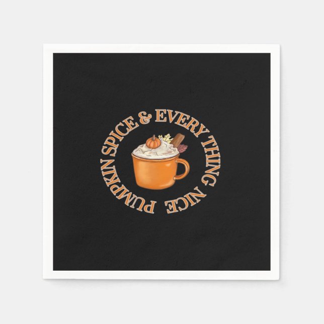 Pumpkin Spice and All Nice Quote Pappersservett (Framsidan)