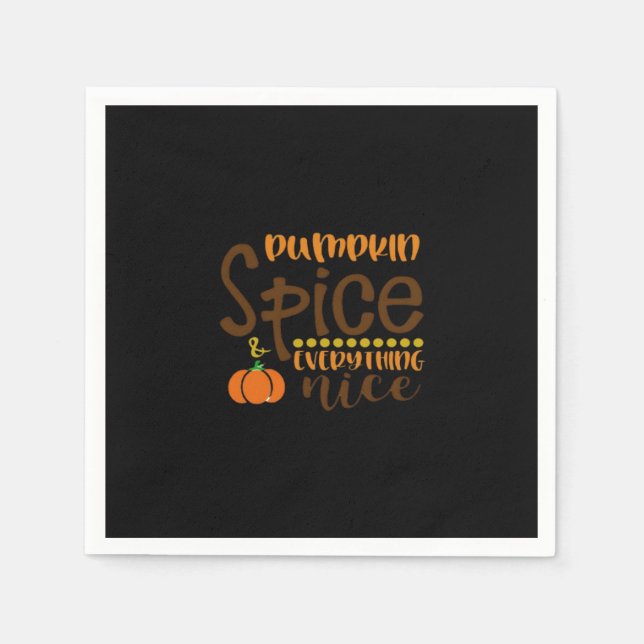Pumpkin Spice and All Nice Quote Sloth Pappersservett (Framsidan)