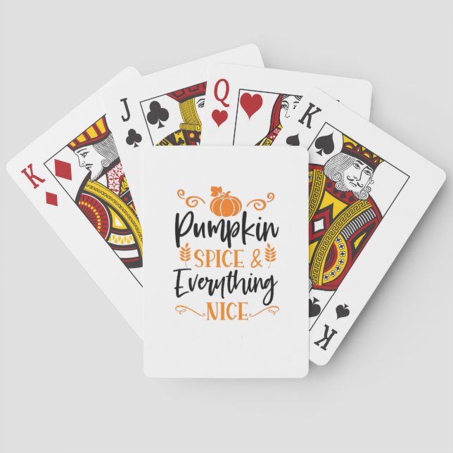 Pumpkin Spice and All Nice - Quote Thanksgi Casinokort (Baksidan)