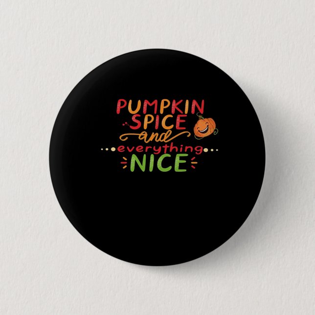 Pumpkin Spice and All Nice Slogan Quote Knapp (Framsida)