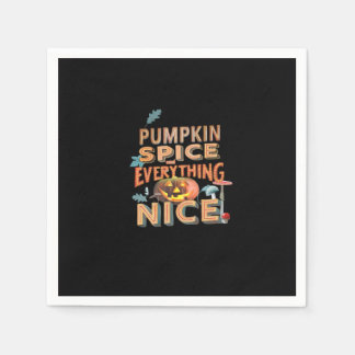 Pumpkin Spice and All Nice Slogan Quote Pappersservett