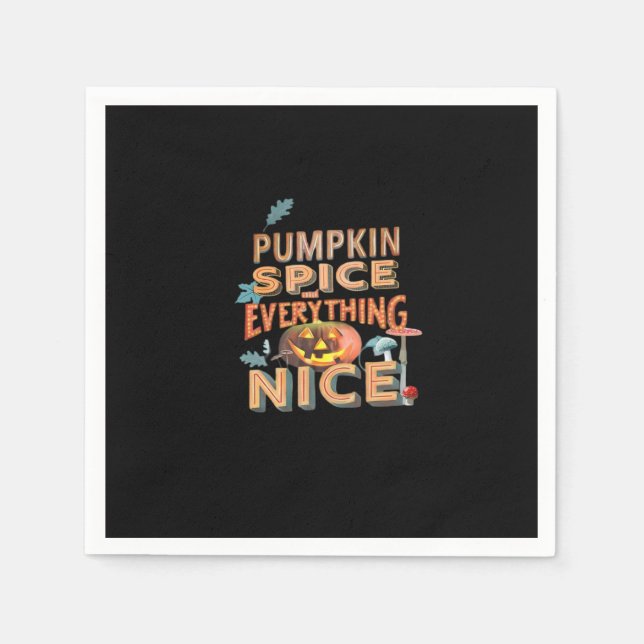 Pumpkin Spice and All Nice Slogan Quote Pappersservett (Framsidan)