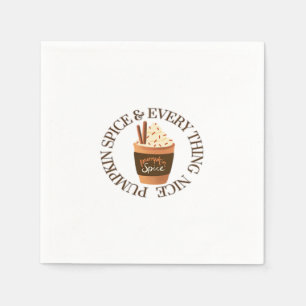 Pumpkin Spice and All Nice Slogan Quote Pappersservett