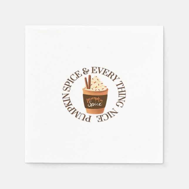 Pumpkin Spice and All Nice Slogan Quote Pappersservett (Framsidan)