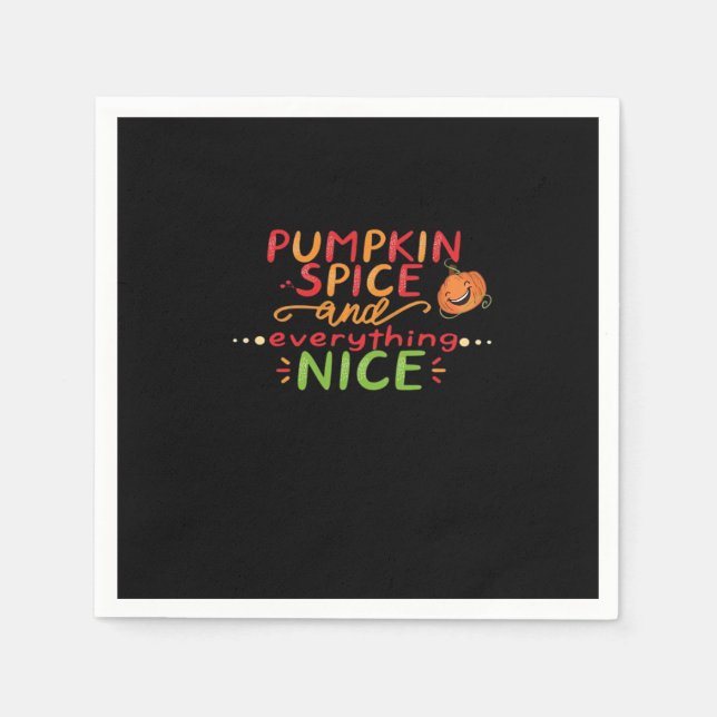 Pumpkin Spice and All Nice Slogan Quote Pappersservett (Framsidan)