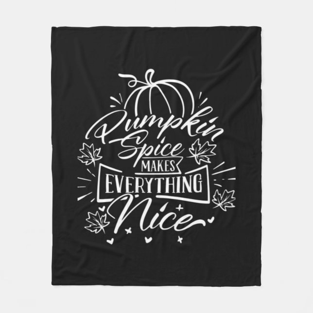 Pumpkin Spice and All Nice - Viral Autumn Q Fleecefilt (Framsidan)