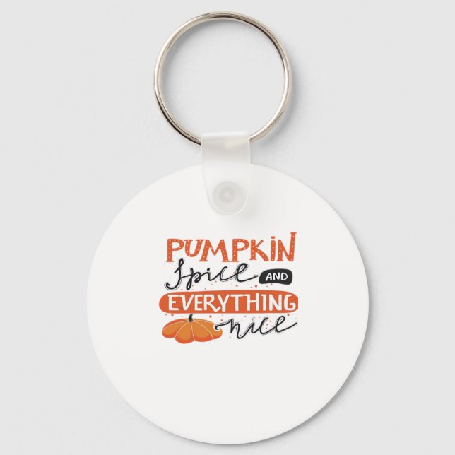 Pumpkin Spice and Latte Nyckelring (Framsida)