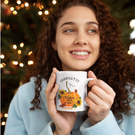 Pumpkin spice anpassade halloween kaffemugg