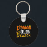 Pumpkin Spice är min favoritsäsong Nyckelring<br><div class="desc">En charmerande variation där brittisk stavning används för pumpkryddans största fläkt.</div>
