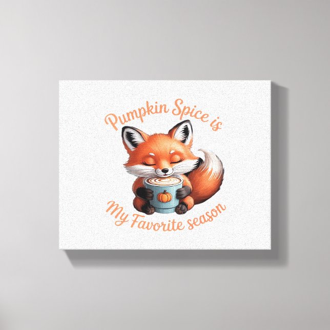 Pumpkin Spice är min favoritsäsong som faller i kl Canvastryck (Framsida)