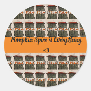 Pumpkin Spice är mönster-dekalen Runt Klistermärke