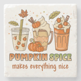 Pumpkin Spice Autumn Drink Art Stenunderlägg