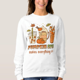 Pumpkin Spice Autumn Drink Art T Shirt