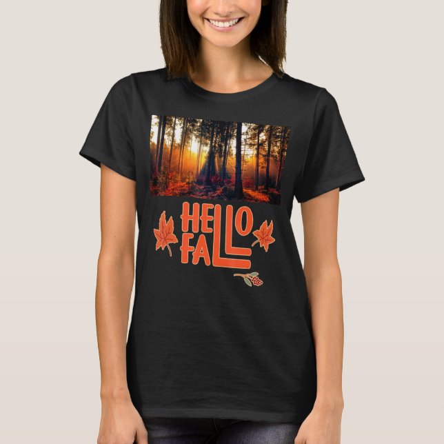Pumpkin Spice Autumn Fall Coffee Sweater Weather T Shirt (Framsida)