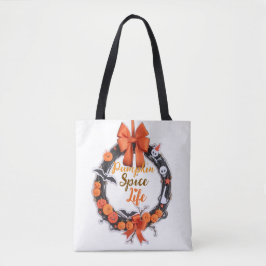 Pumpkin Spice & Autumn Vibes Tote Bag Tygkasse
