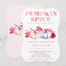 Pumpkin Spice Baby Shower inbjudan för en flicka